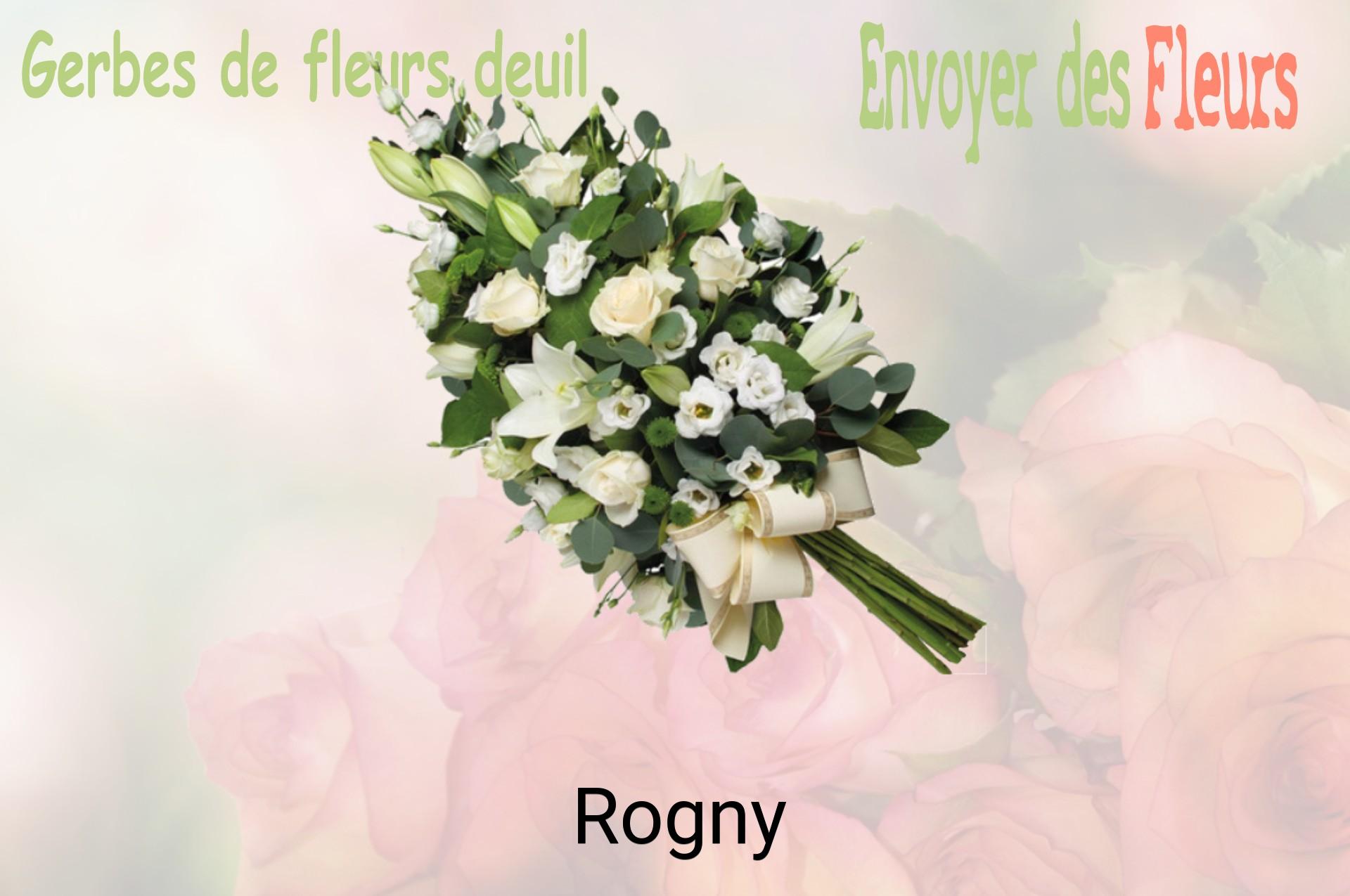 Gerbe de fleurs de deuil livrée à Rogny